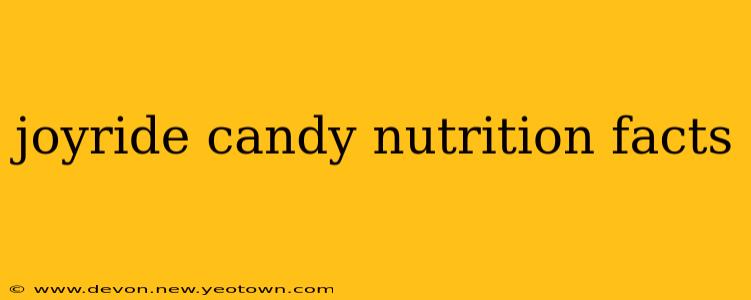 joyride candy nutrition facts