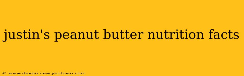justin's peanut butter nutrition facts