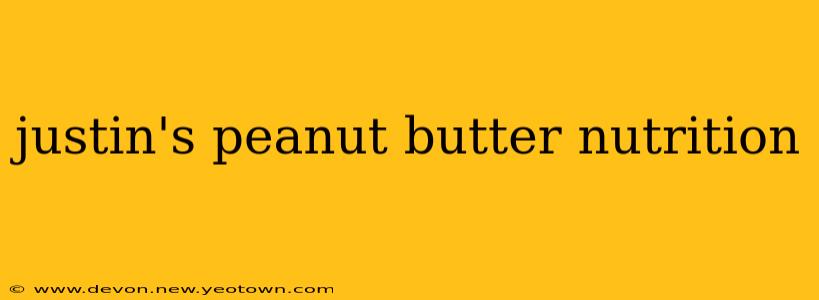 justin's peanut butter nutrition