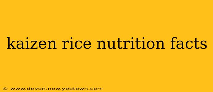 kaizen rice nutrition facts