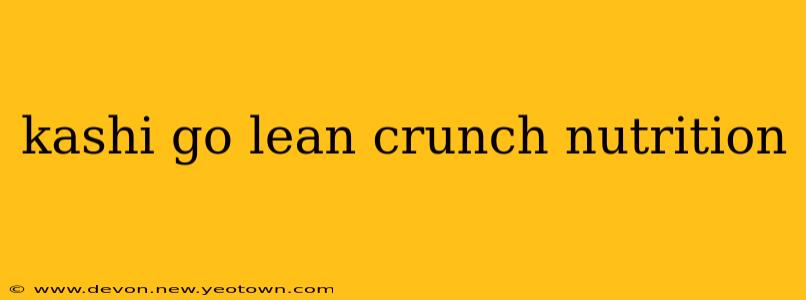 kashi go lean crunch nutrition