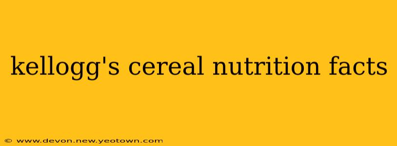 kellogg's cereal nutrition facts