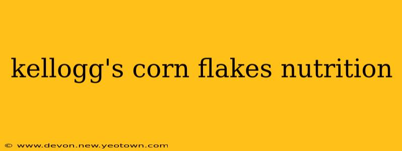 kellogg's corn flakes nutrition