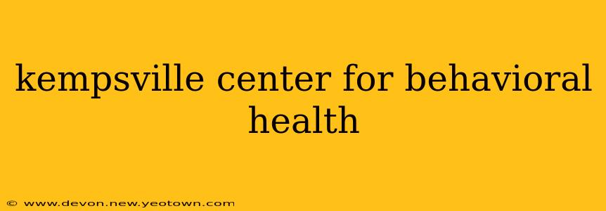 kempsville center for behavioral health
