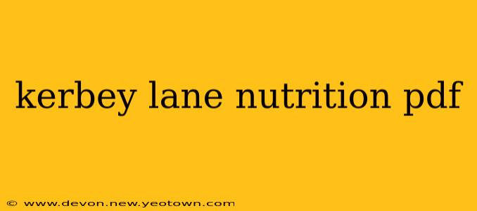 kerbey lane nutrition pdf