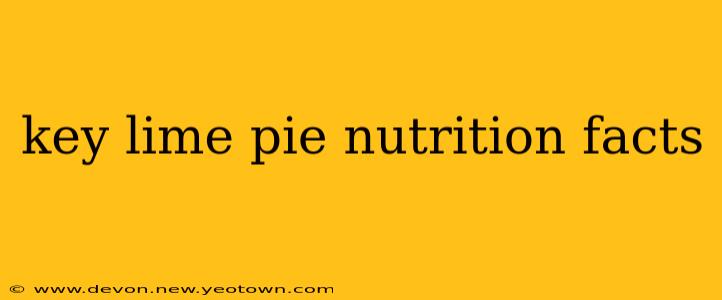 key lime pie nutrition facts