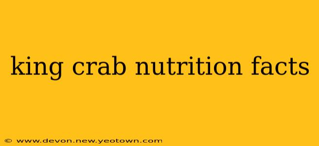 king crab nutrition facts