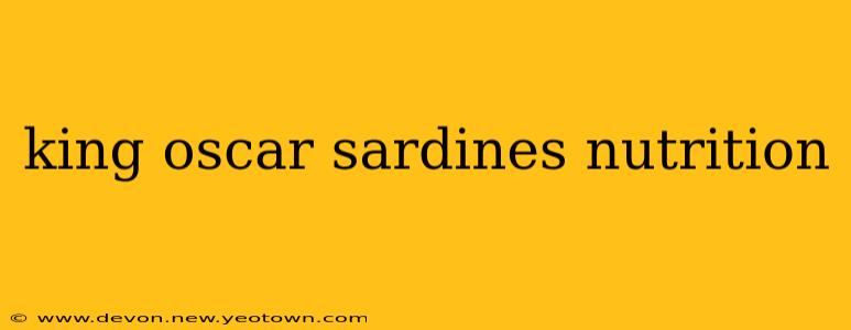 king oscar sardines nutrition
