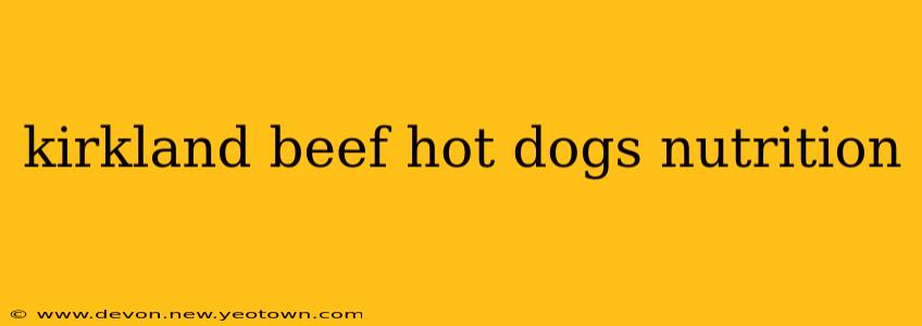 kirkland beef hot dogs nutrition