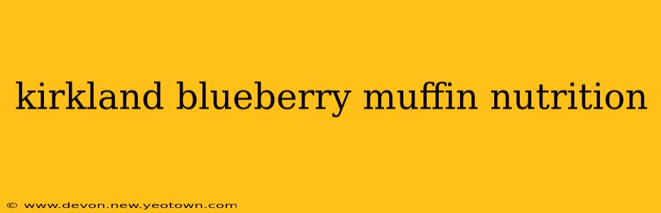 kirkland blueberry muffin nutrition