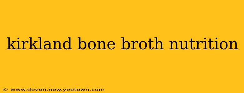 kirkland bone broth nutrition