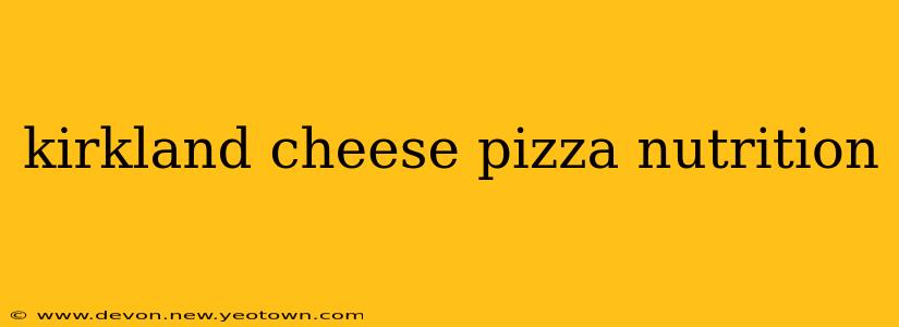 kirkland cheese pizza nutrition
