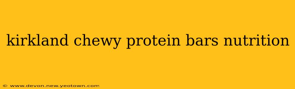 kirkland chewy protein bars nutrition