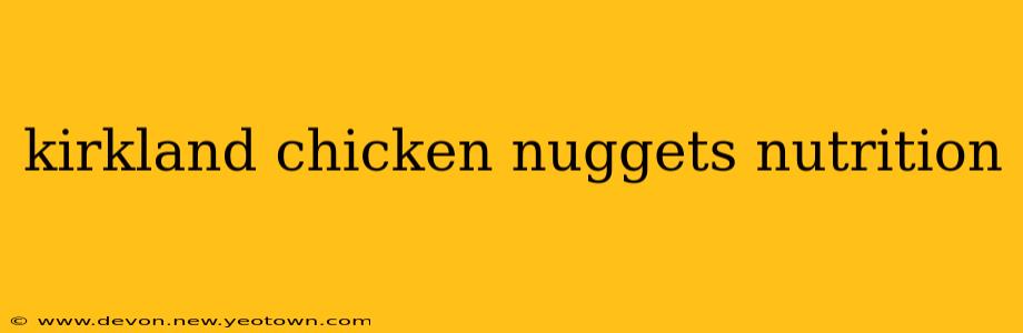 kirkland chicken nuggets nutrition