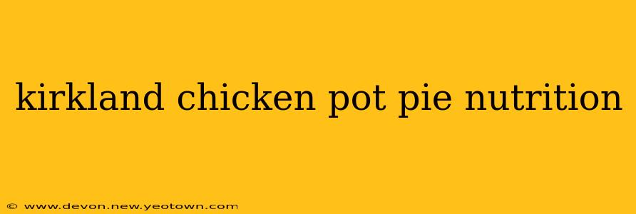 kirkland chicken pot pie nutrition