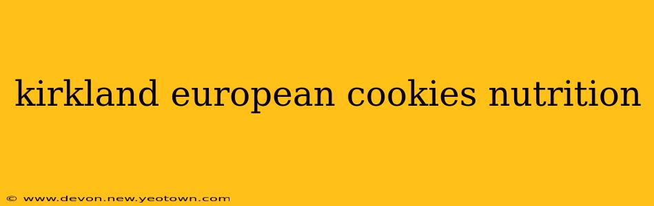 kirkland european cookies nutrition