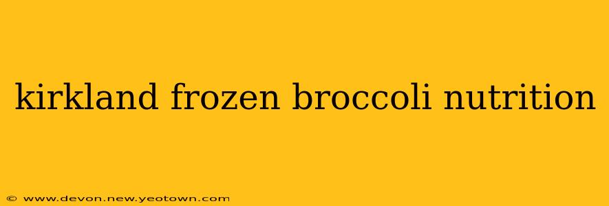 kirkland frozen broccoli nutrition