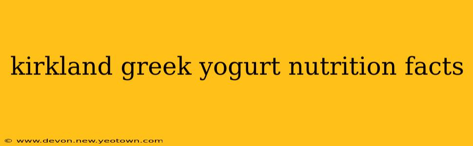 kirkland greek yogurt nutrition facts