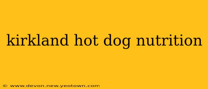 kirkland hot dog nutrition