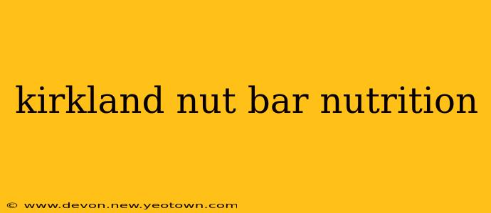 kirkland nut bar nutrition