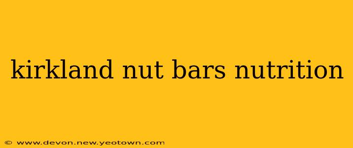kirkland nut bars nutrition