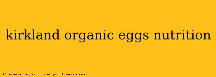 kirkland organic eggs nutrition