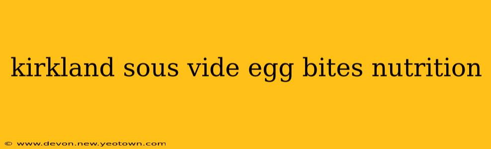 kirkland sous vide egg bites nutrition