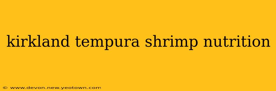 kirkland tempura shrimp nutrition