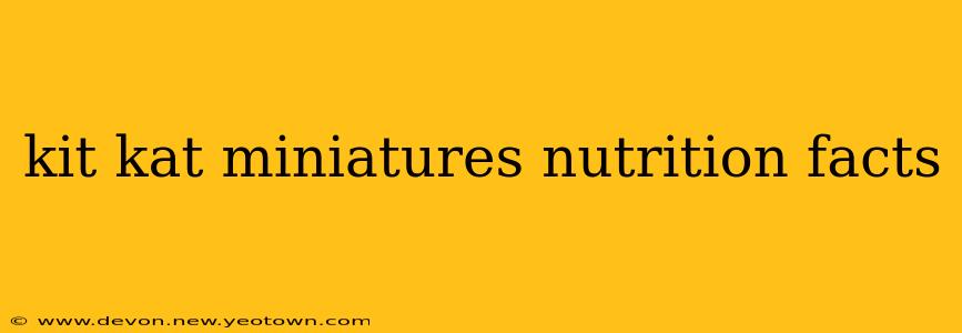kit kat miniatures nutrition facts