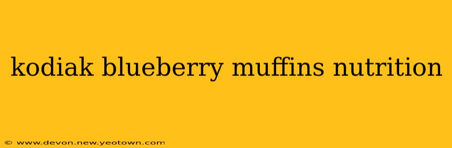 kodiak blueberry muffins nutrition