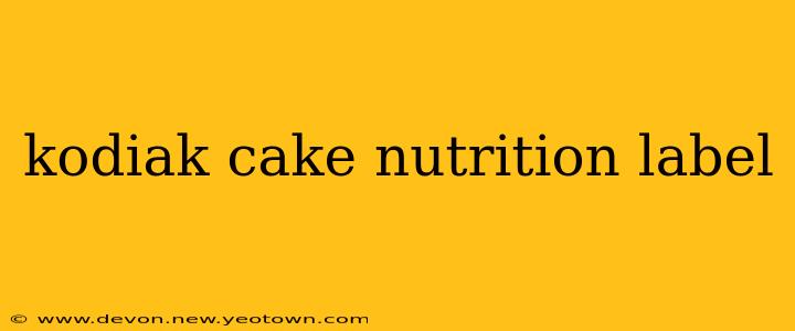 kodiak cake nutrition label