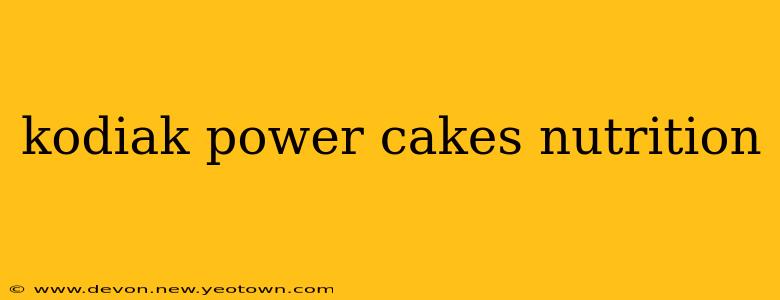 kodiak power cakes nutrition
