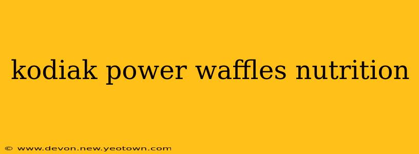 kodiak power waffles nutrition