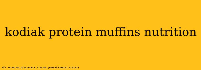 kodiak protein muffins nutrition