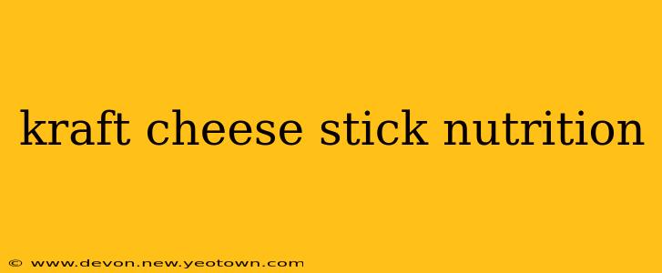 kraft cheese stick nutrition