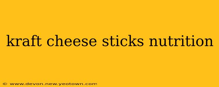 kraft cheese sticks nutrition