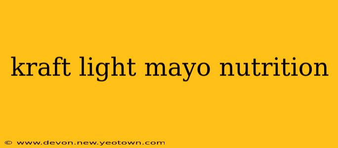 kraft light mayo nutrition