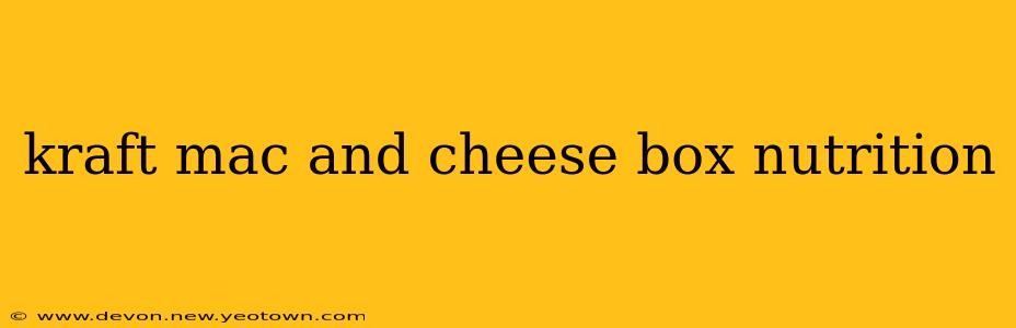 kraft mac and cheese box nutrition
