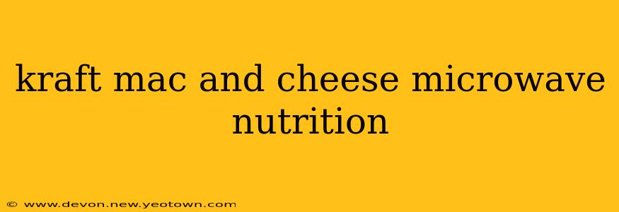 kraft mac and cheese microwave nutrition
