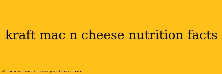 kraft mac n cheese nutrition facts