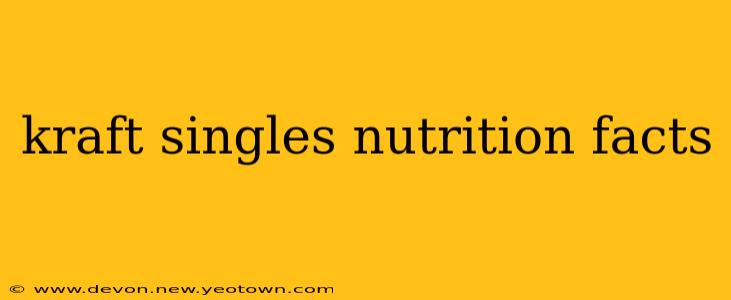 kraft singles nutrition facts