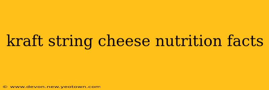 kraft string cheese nutrition facts