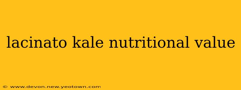 lacinato kale nutritional value