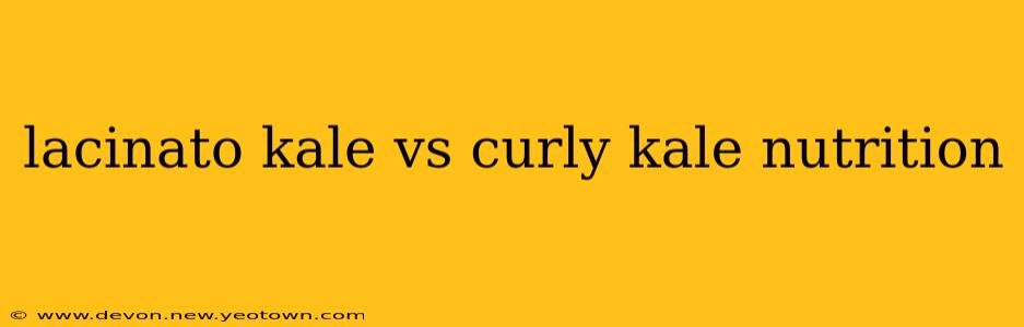 lacinato kale vs curly kale nutrition