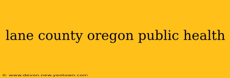 lane county oregon public health