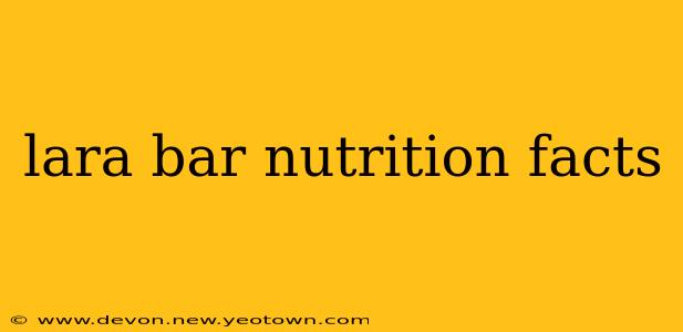 lara bar nutrition facts