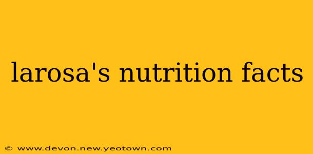 larosa's nutrition facts