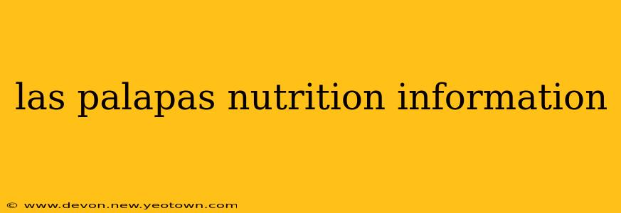 las palapas nutrition information