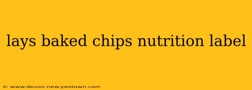 lays baked chips nutrition label