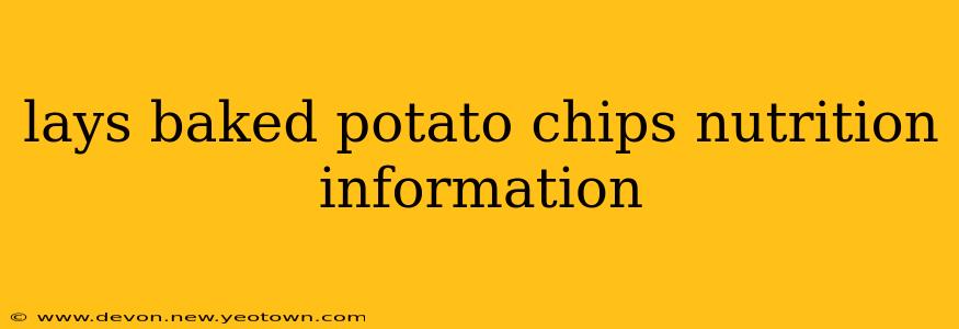 lays baked potato chips nutrition information
